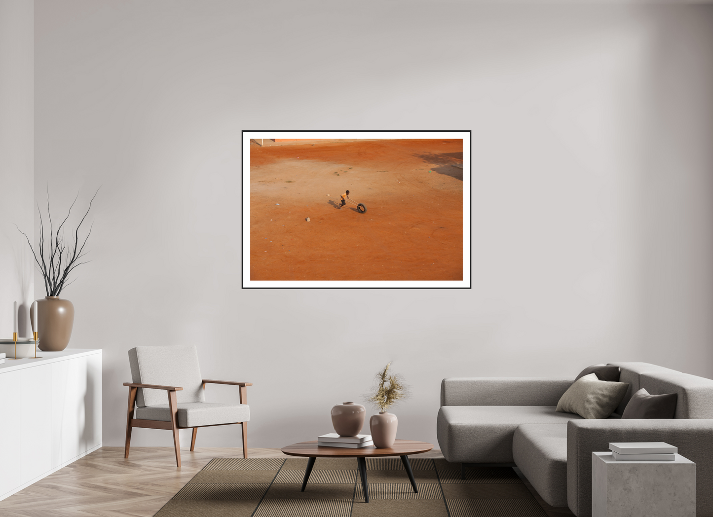 Boy With Tire, Anglola