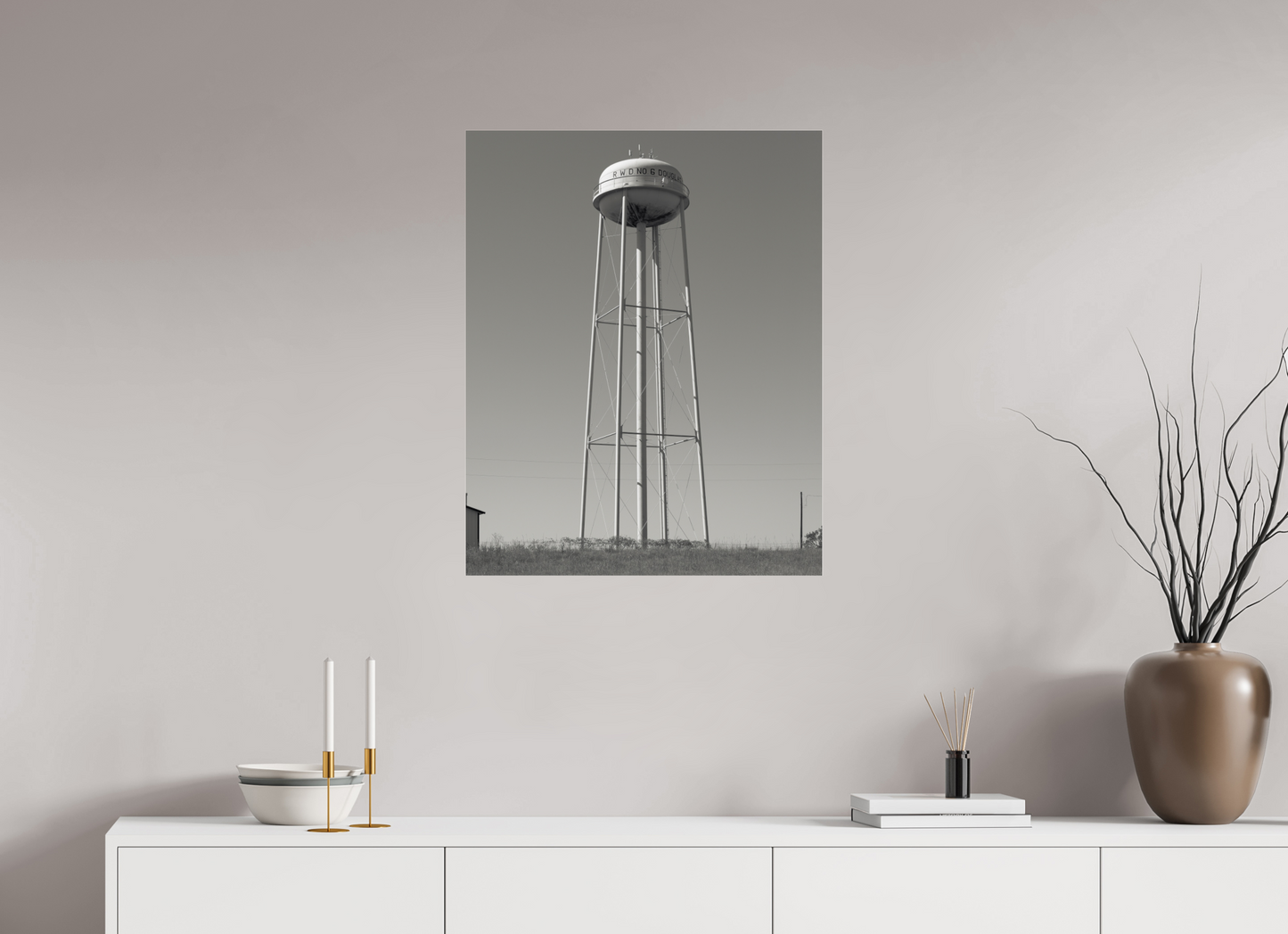 24 x 30″, Frameless Acrylic Glass Water Tower  RWD No 6