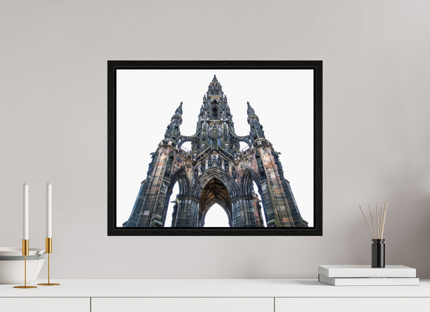 20 x 16″, Floater Frame The Scott Monument