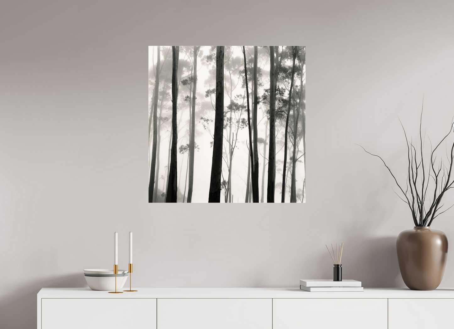 30 x 30″, Frameless Acrylic Glass Tilba Tilba Trees, Austrailia