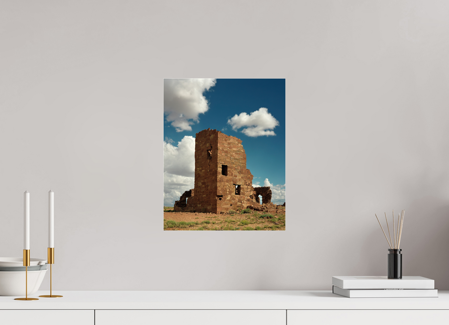 12 x 15″, Frameless Acrylic Glass Adobe Ruin