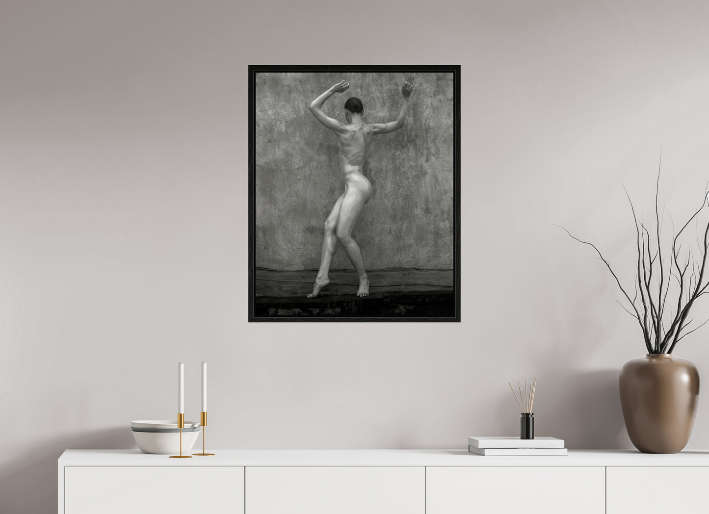 24 x 29.5″, Floater Frame Nude