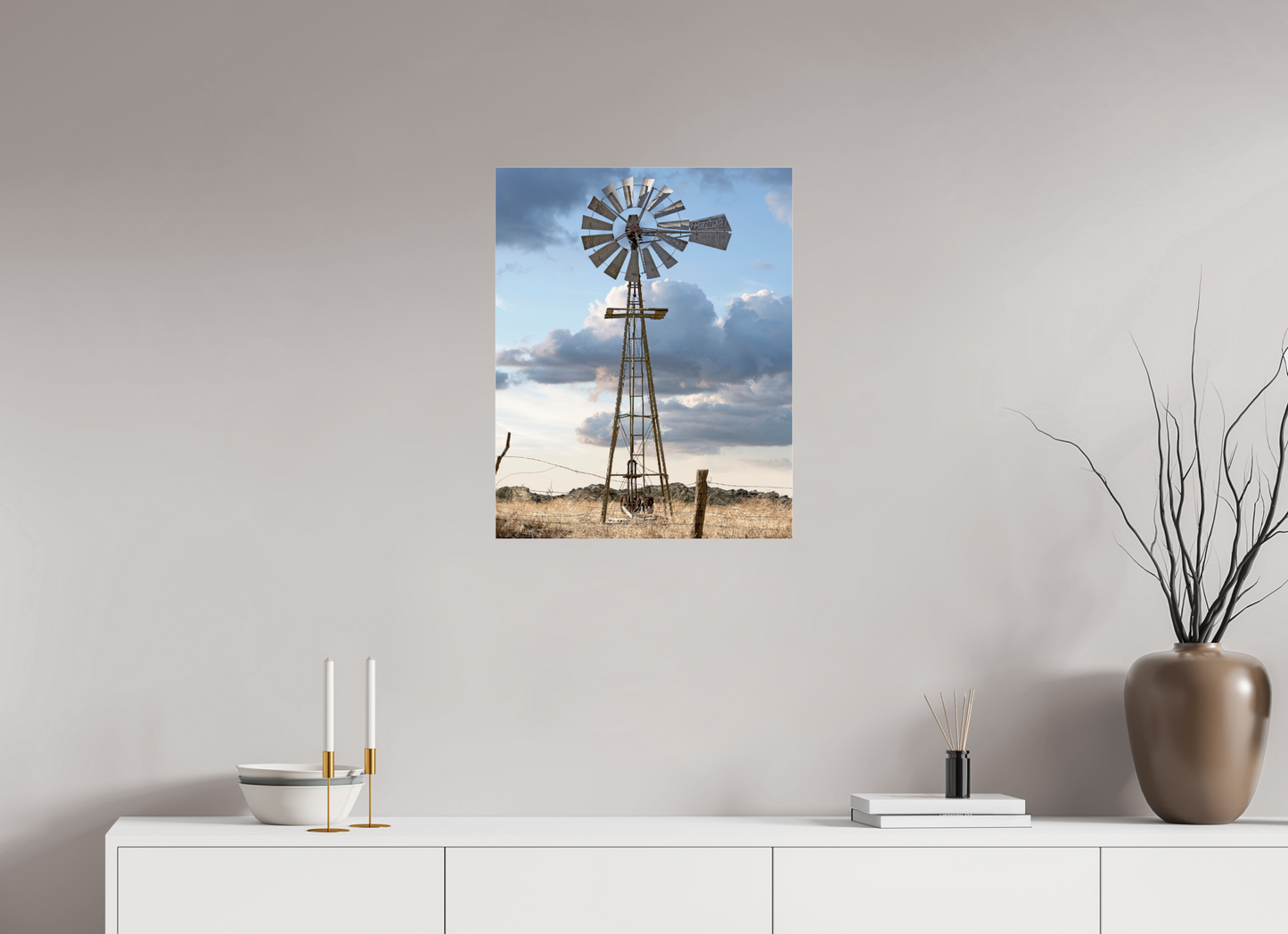 20 x 25″, Frameless Acrylic Glass Water Wheel - Cold Springs, CO