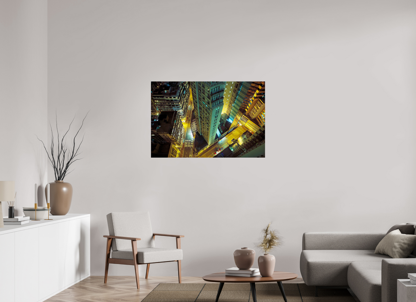 45 x 30″, Frameless Acrylic Glass Downtown Hong Kong