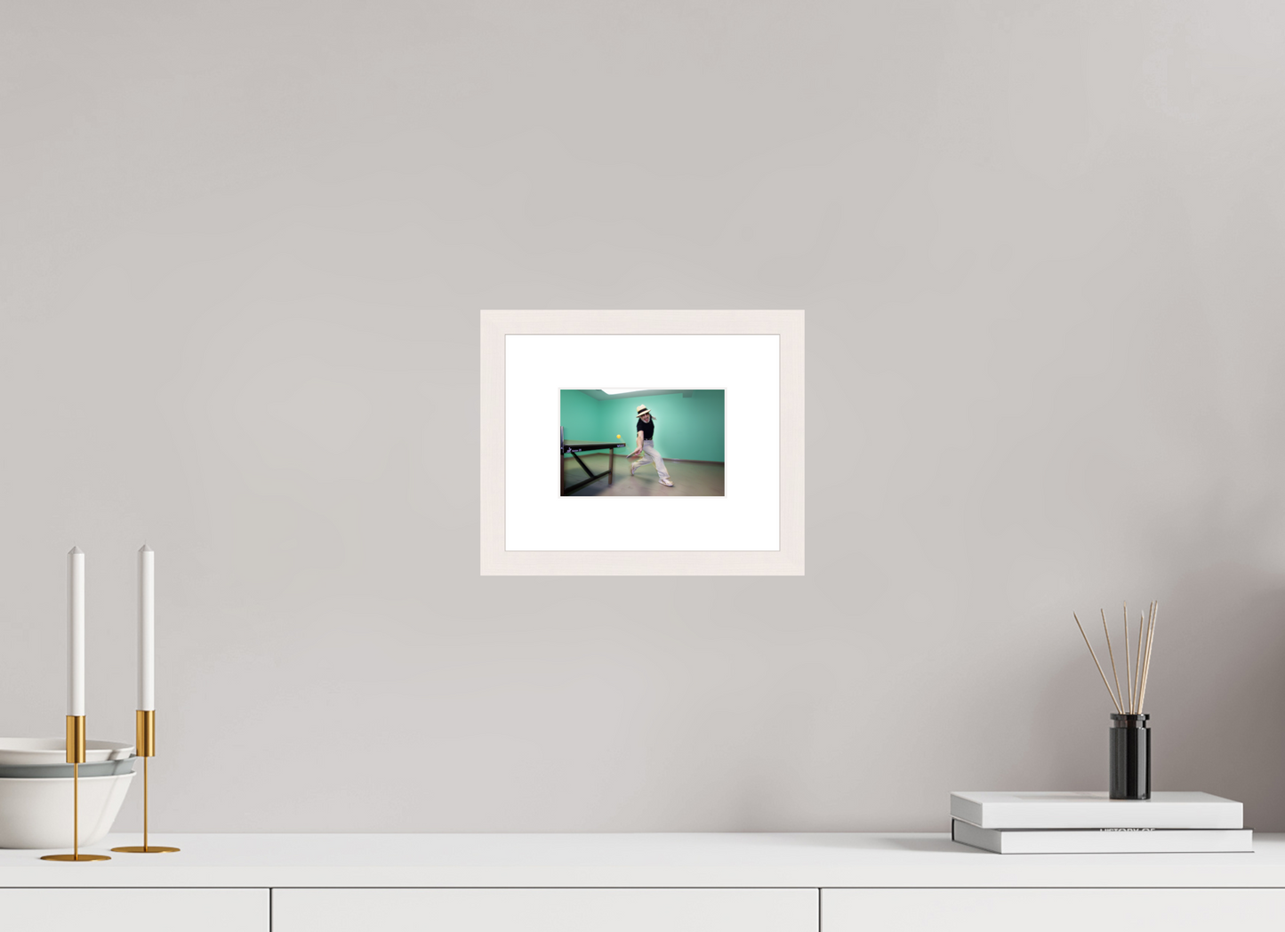 6 x 4″, Solid White Wood Frame With Natural White Passe-Partout Marty (Supreme) Reisman