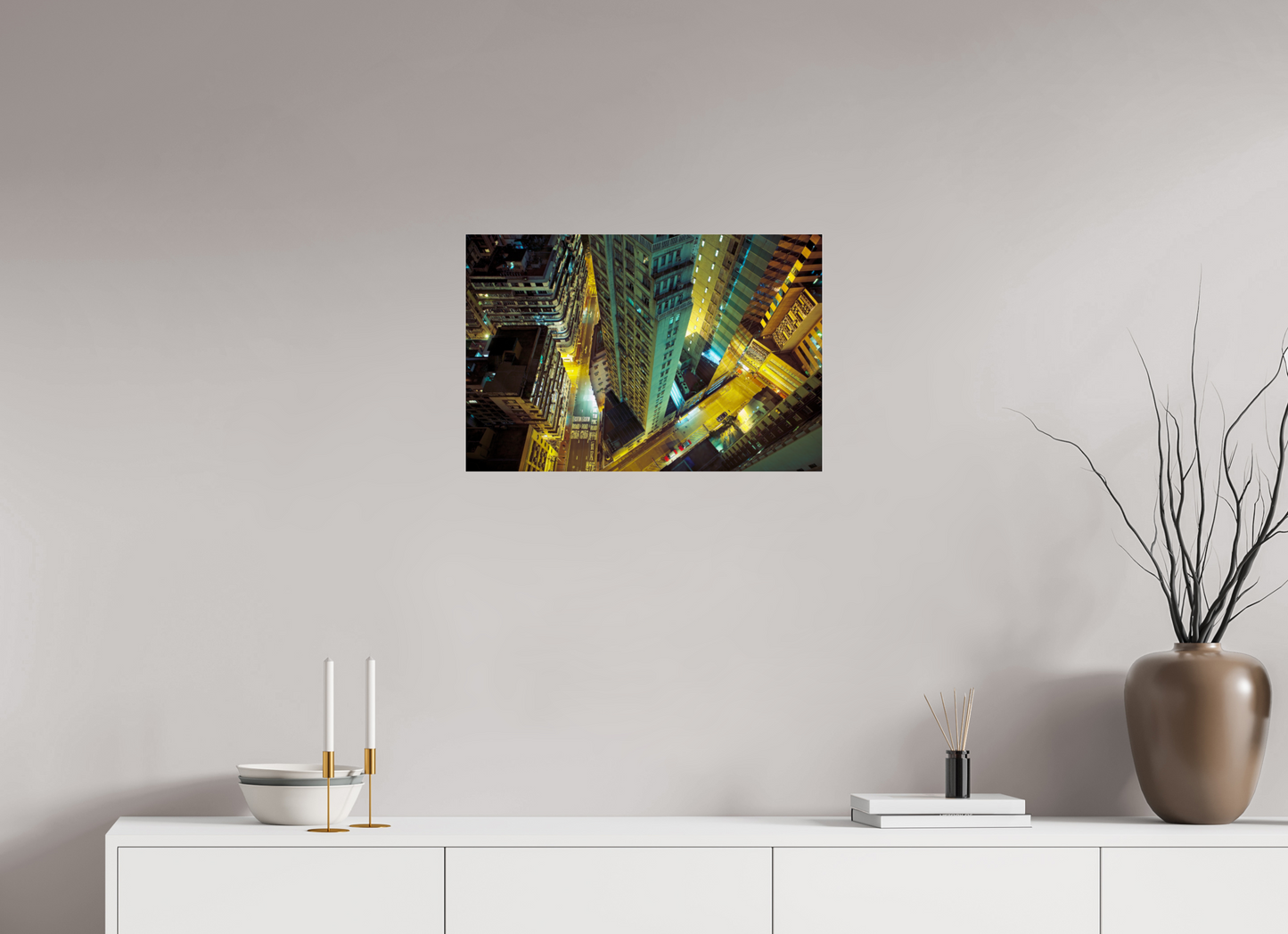 24 x 16″, Frameless Acrylic Glass Downtown Hong Kong