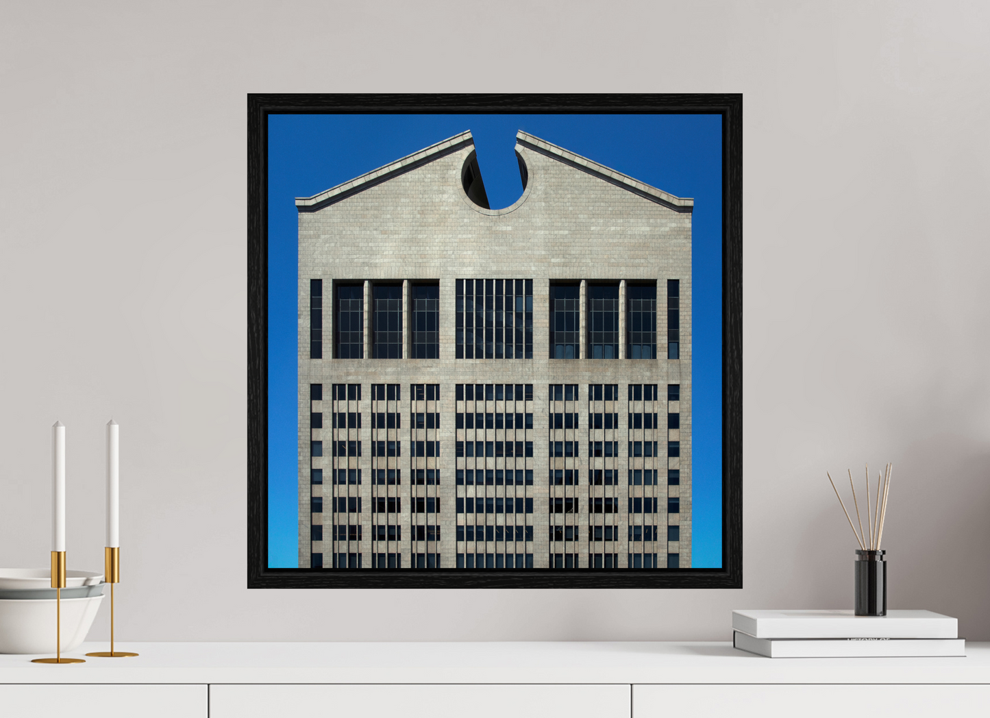 20 x 20″, Floater Frame The Chippendale Building
