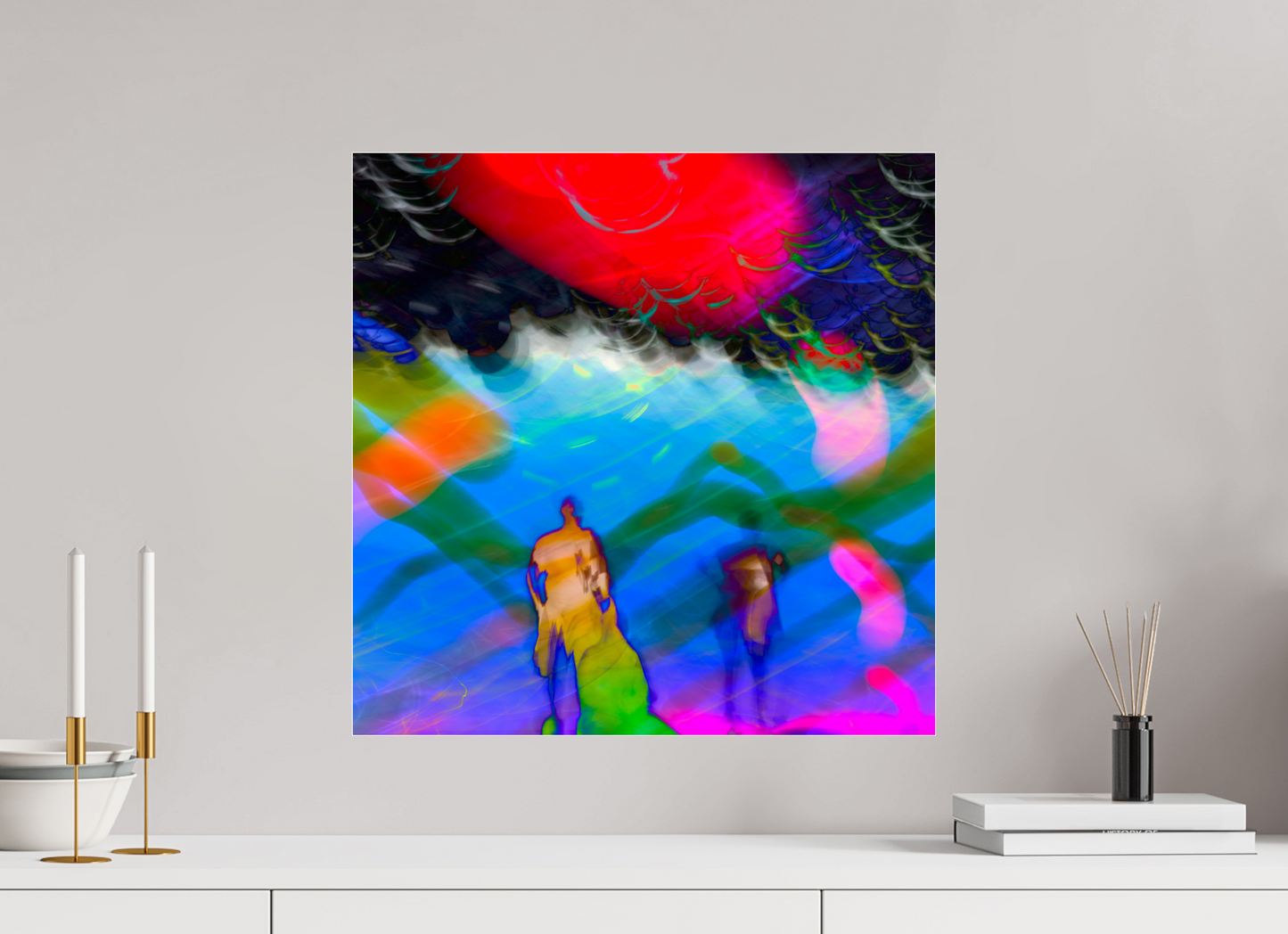 20 x 20″, Frameless Acrylic Glass Abstract No.8964