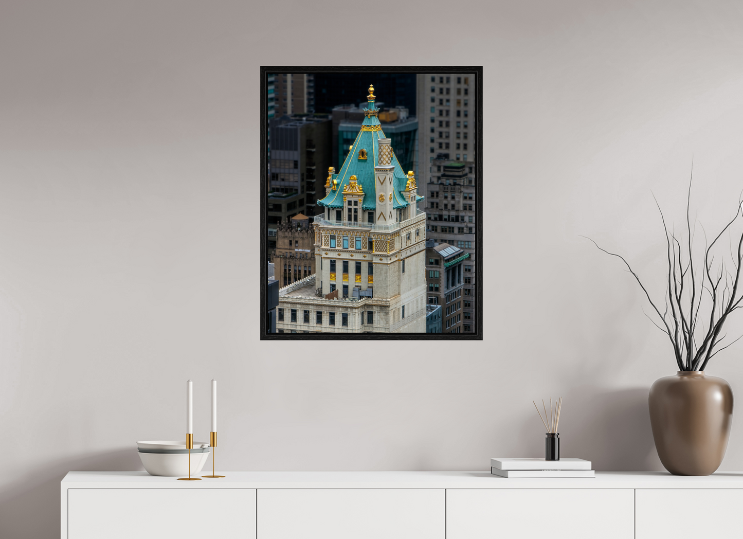 24 x 30″, Floater Frame The Heckscher Building