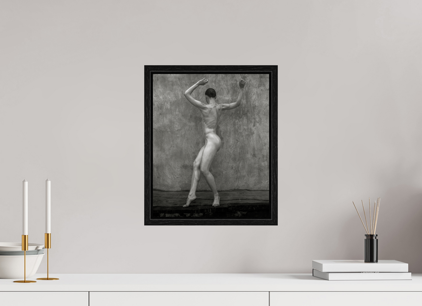 12 x 14.8″, Floater Frame Nude