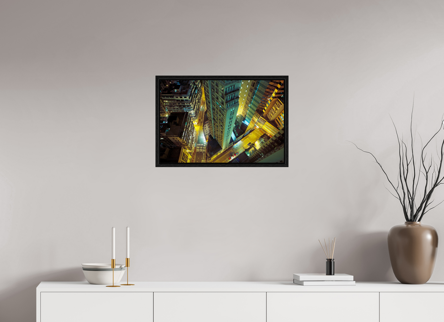 24 x 16″, Floater Frame Downtown Hong Kong