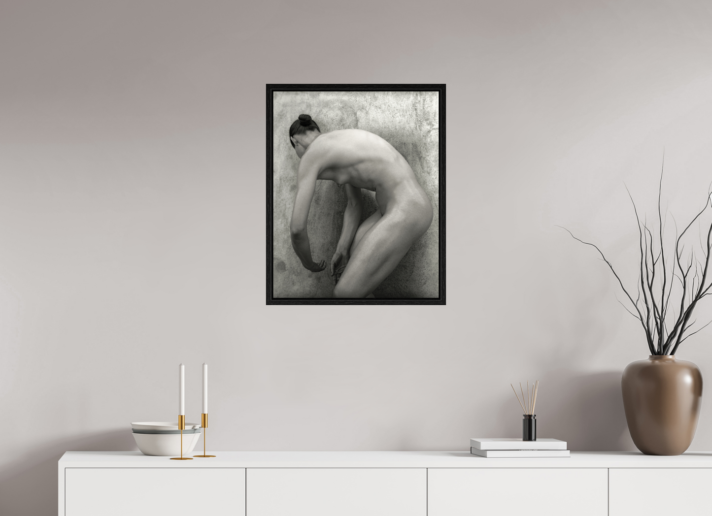 20 x 25″, Floater Frame Nude 60