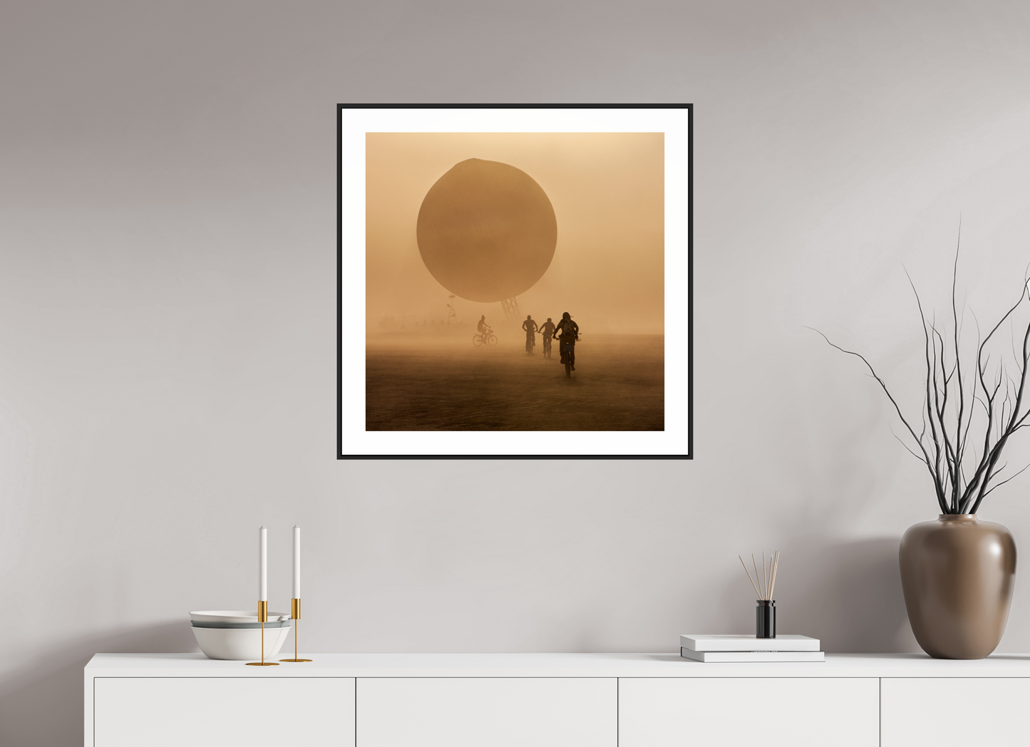 Burning Man - Weather Balloon and Bikers