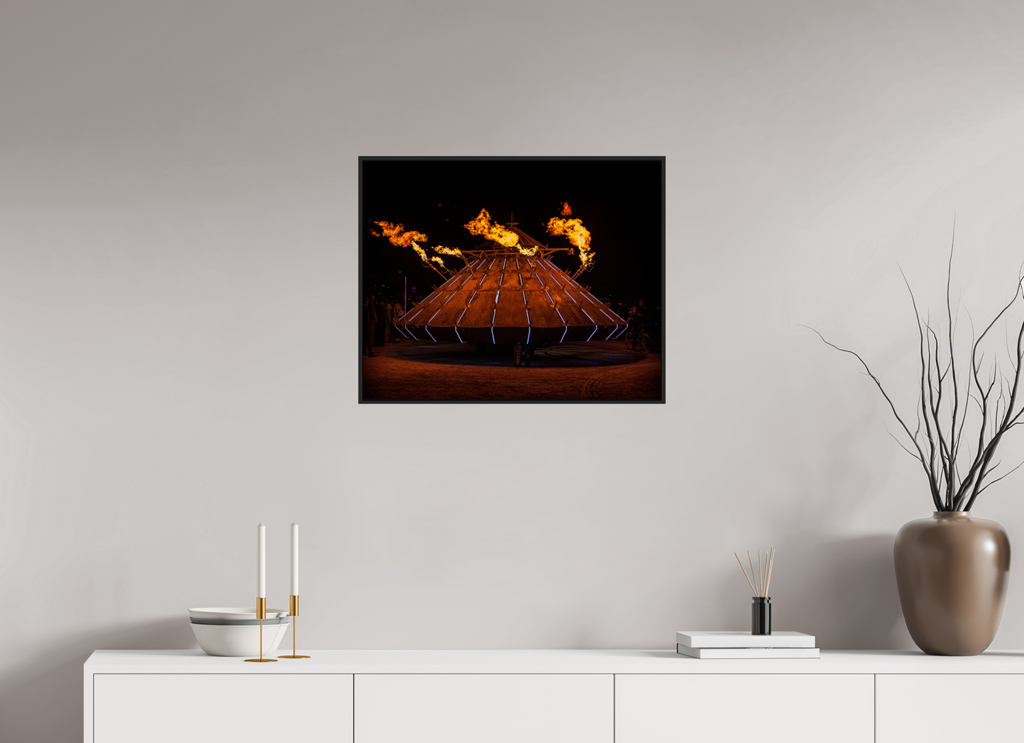 Burning Man - Da Vinci Tank with Flames