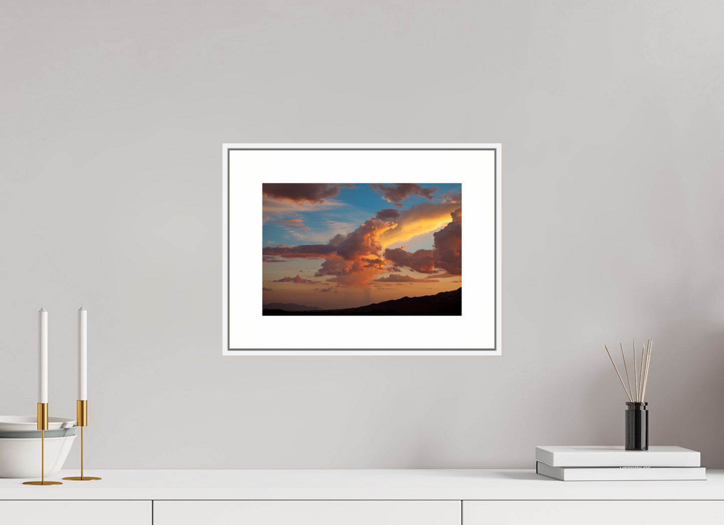 Sunset Clouds and Mountains