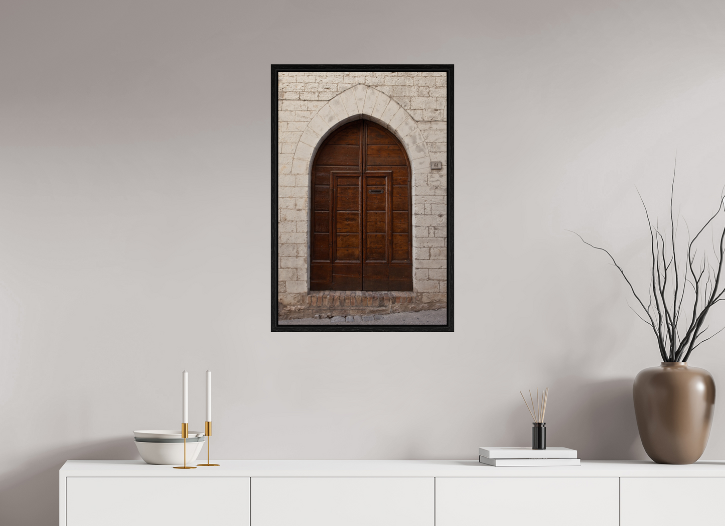 20 x 30″, Floater Frame Umbrian Door
