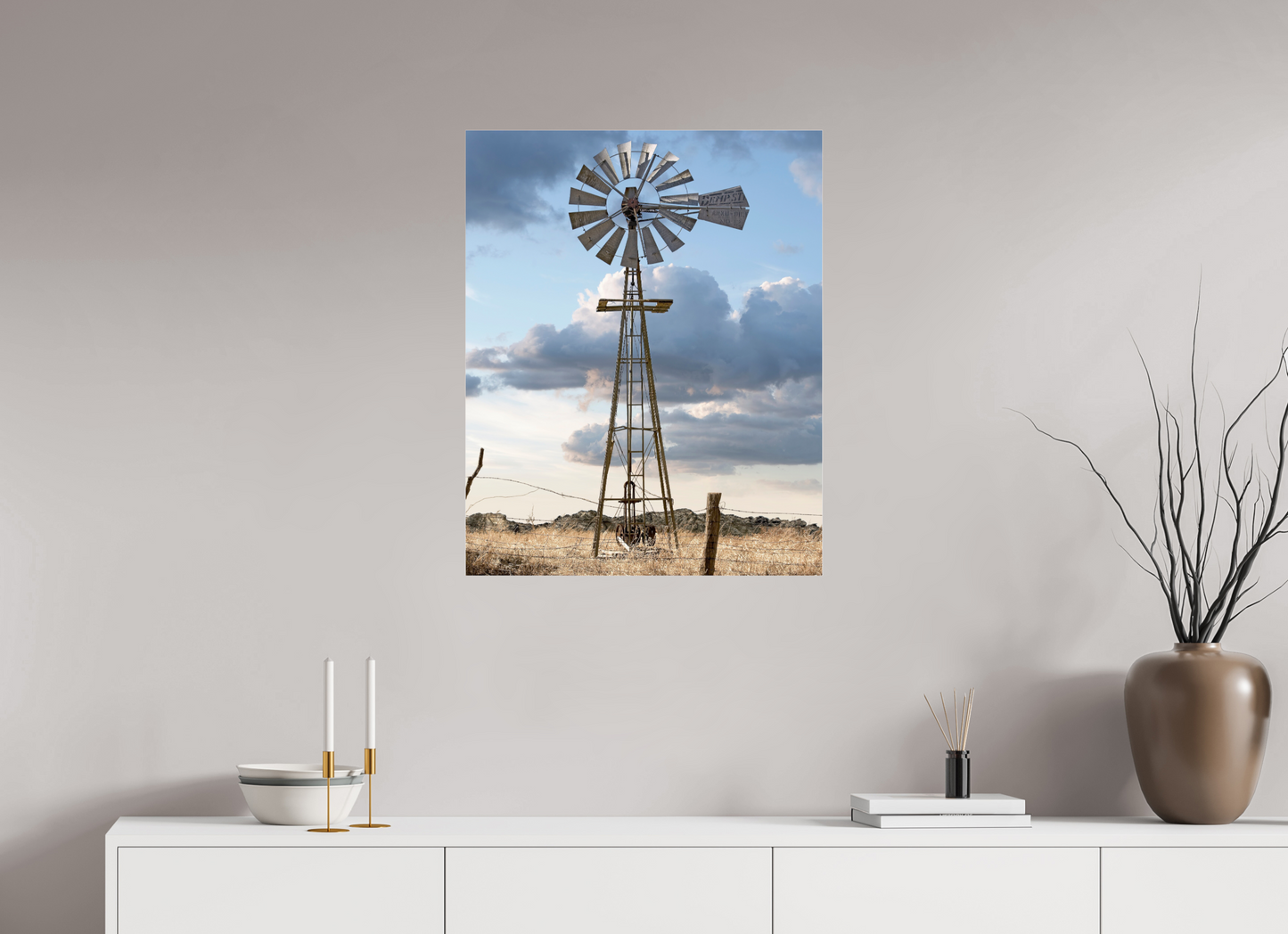 24 x 30″, Frameless Acrylic Glass Water Wheel - Cold Springs, CO