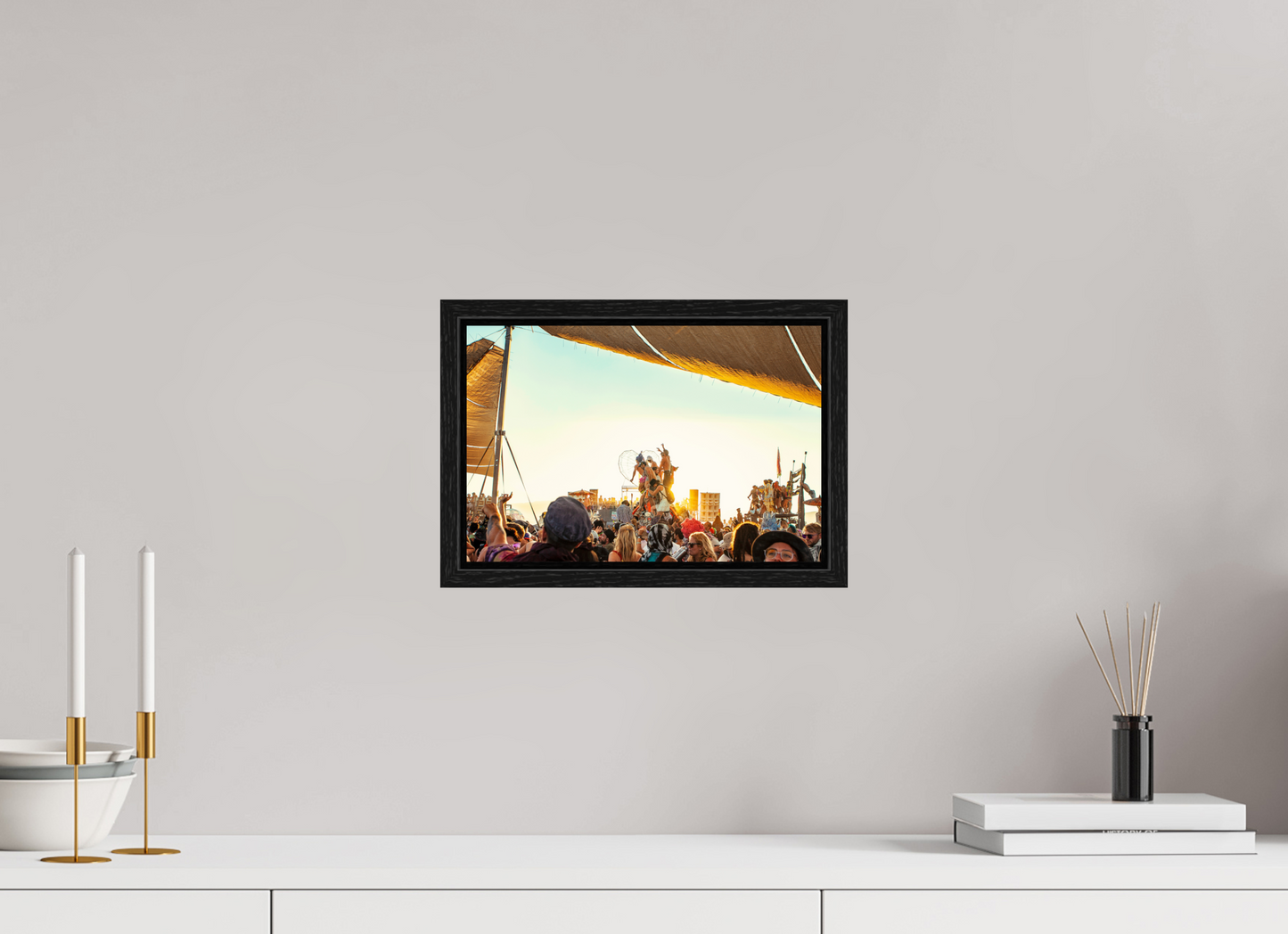 12 x 8″, Floater Frame Burning Man - Gathering