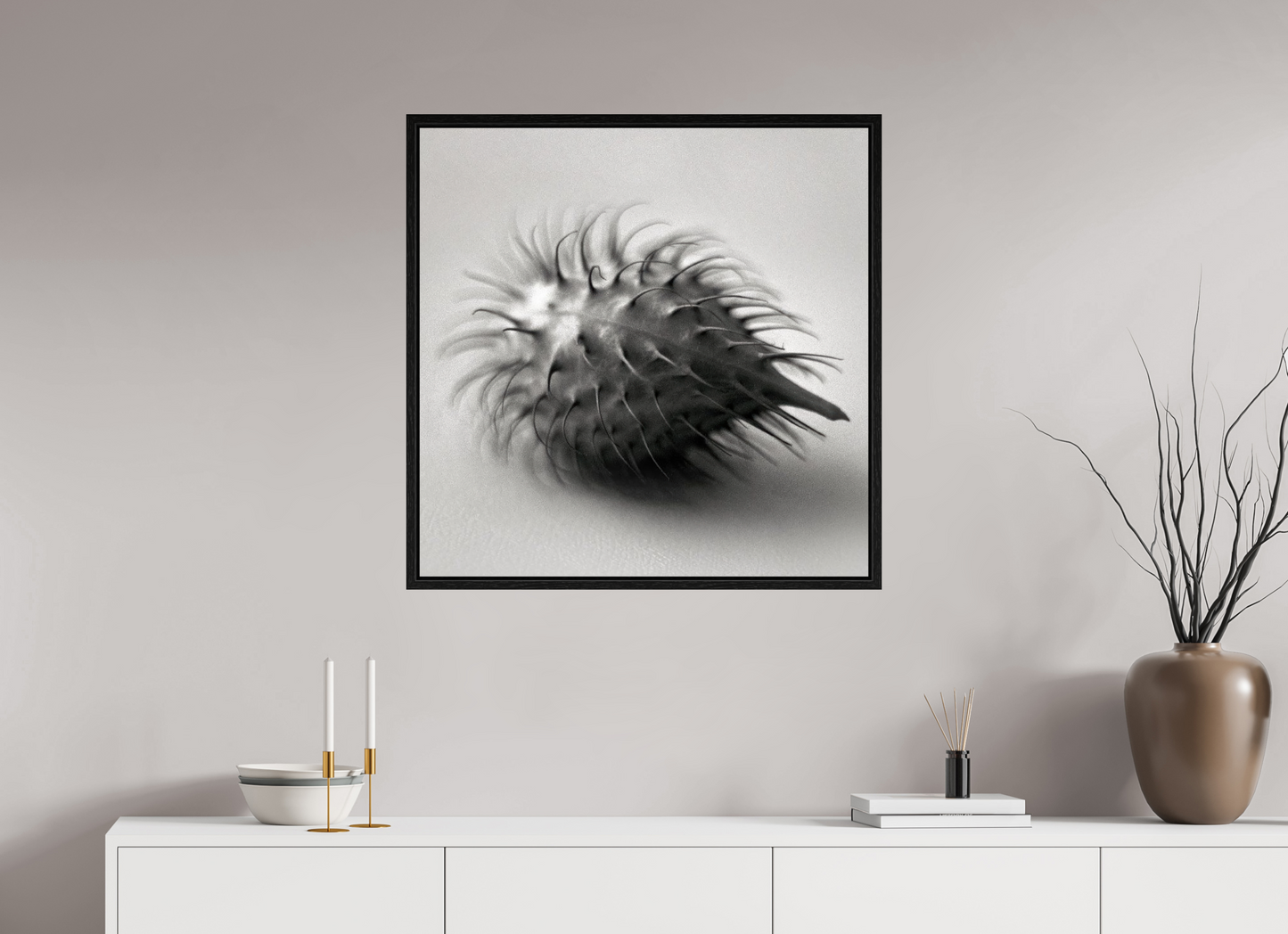 30 x 30″, Floater Frame Pod