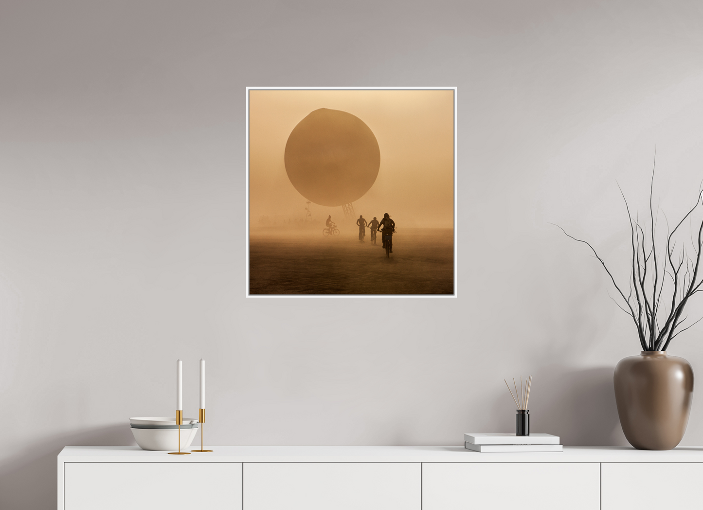 Burning Man - Weather Balloon and Bikers