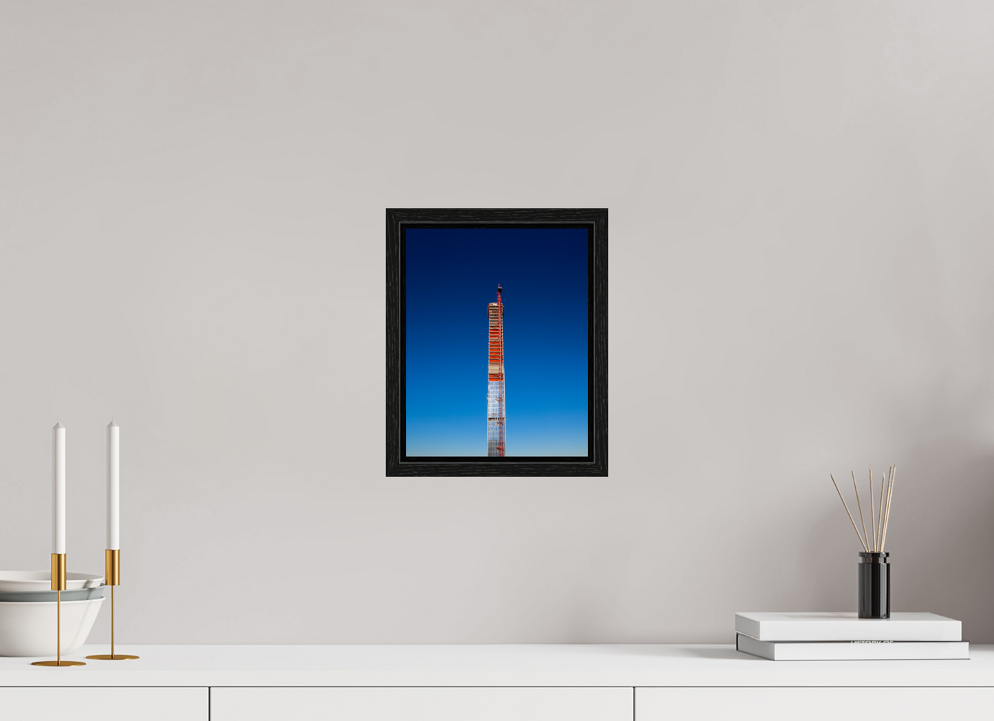 8 x 10″, Floater Frame Steinway Tower Under Construction