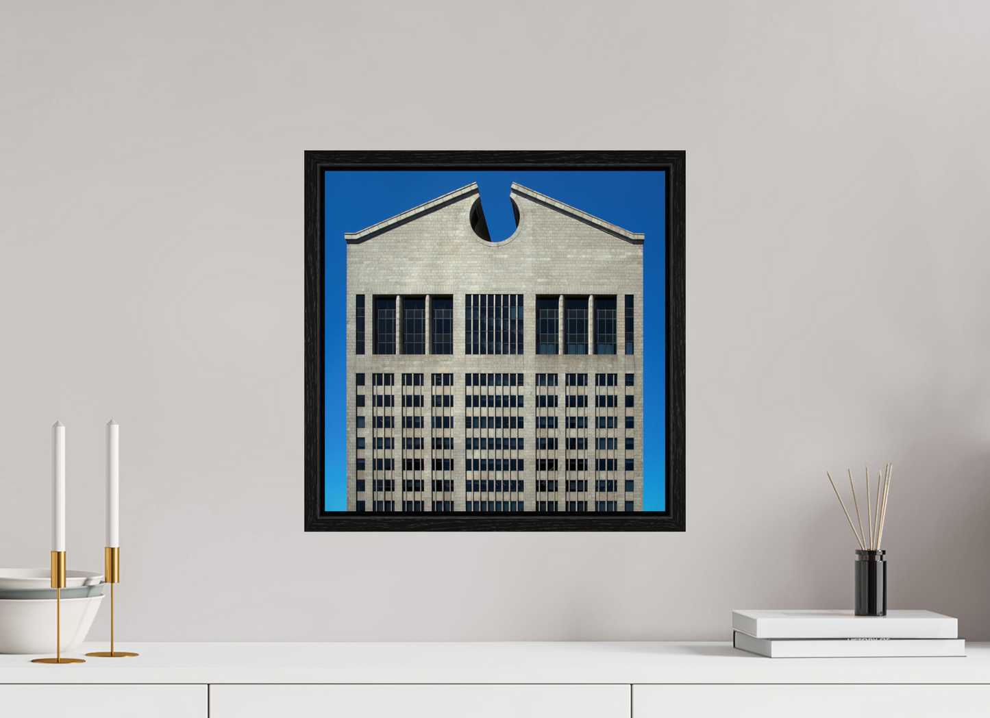 15 x 15″, Floater Frame The Chippendale Building