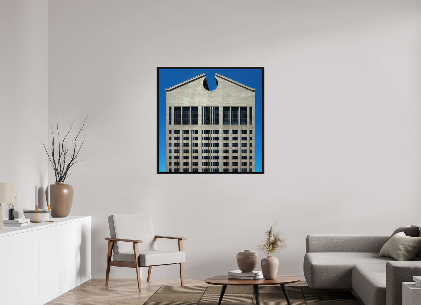 40 x 40″, Floater Frame The Chippendale Building