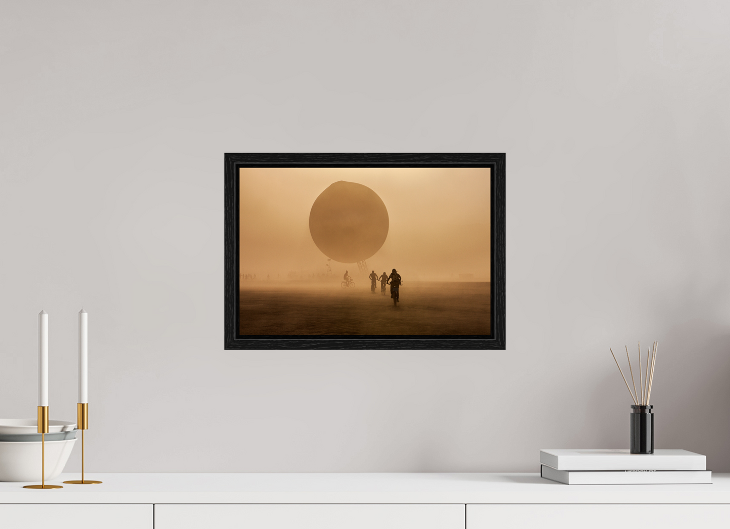 15 x 10″, Floater Frame Burning Man