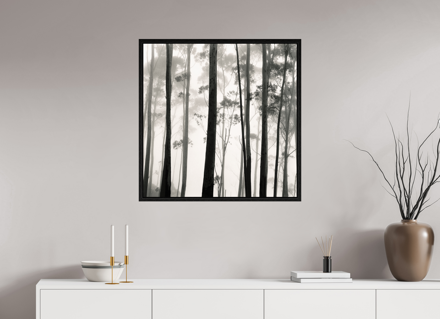 30 x 30″, Floater Frame Tilba Tilba Trees, Austrailia