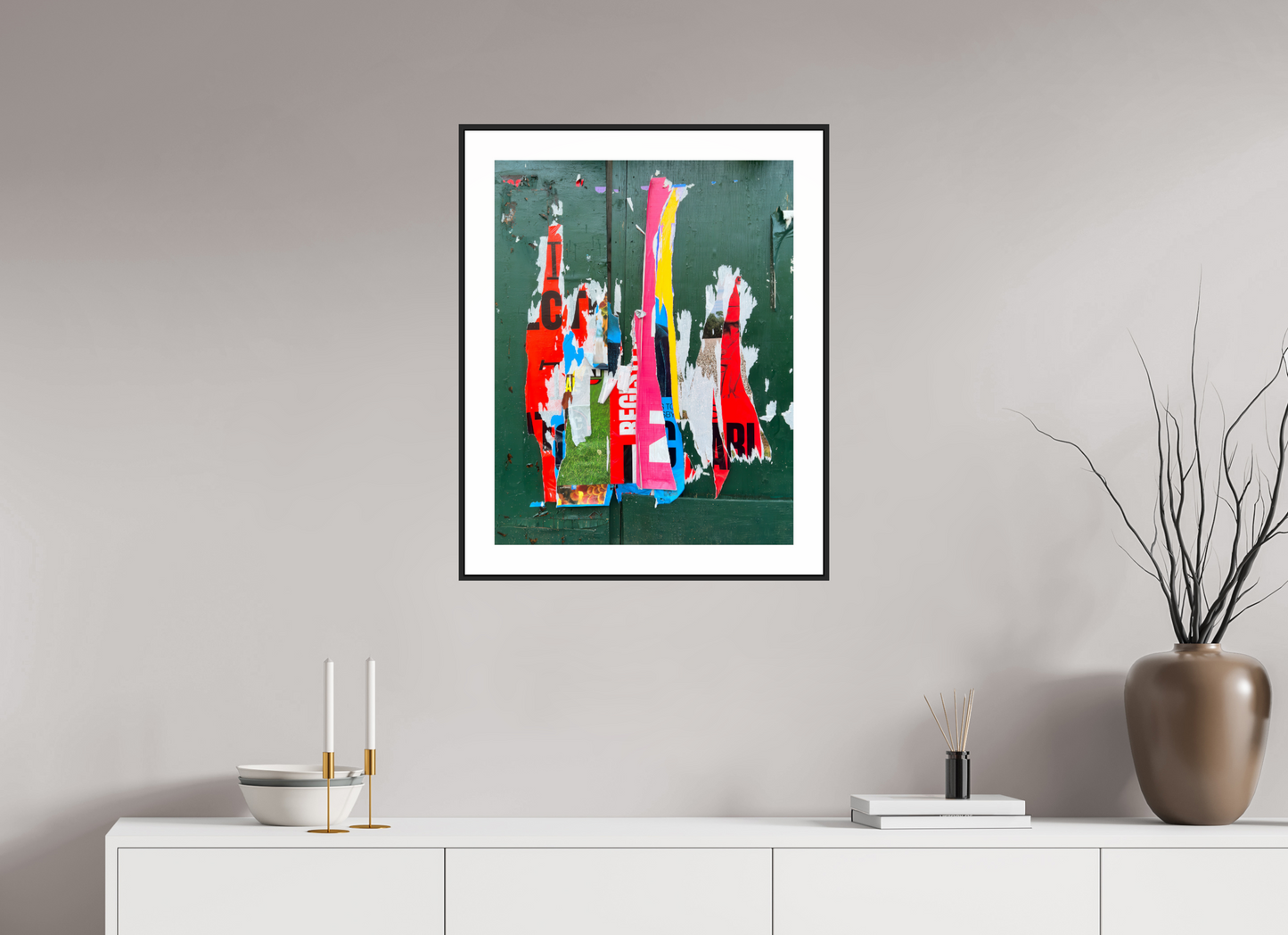 20 x 25.7″, Black Matte Frame Poster Graffiti