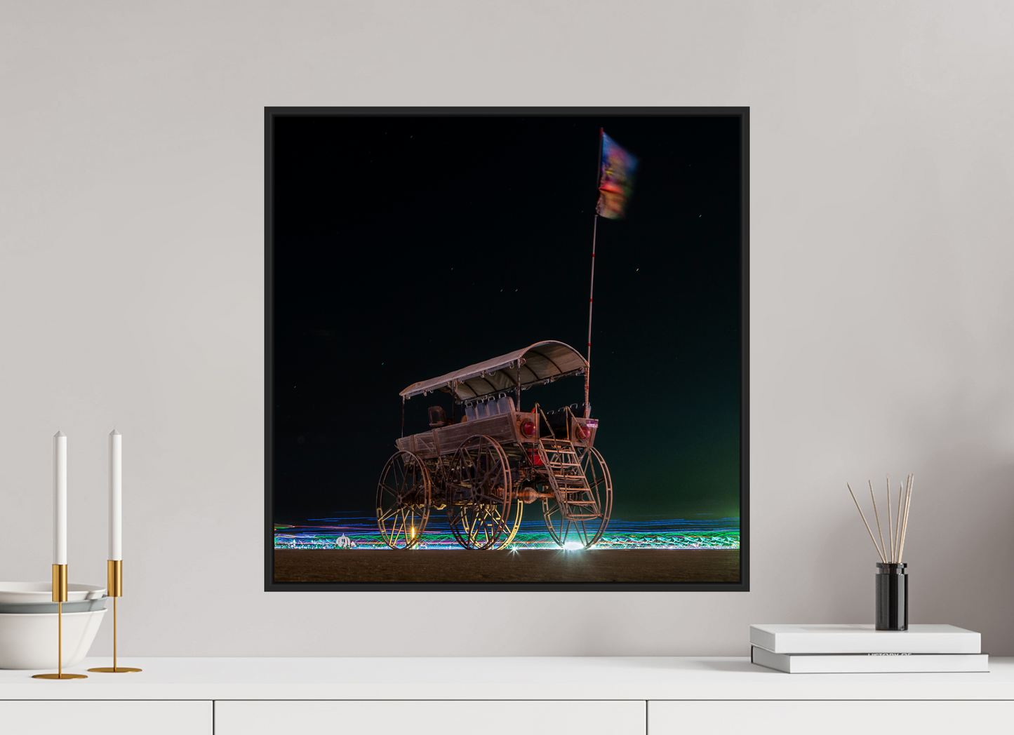 Burning Man - Art Car with Flag