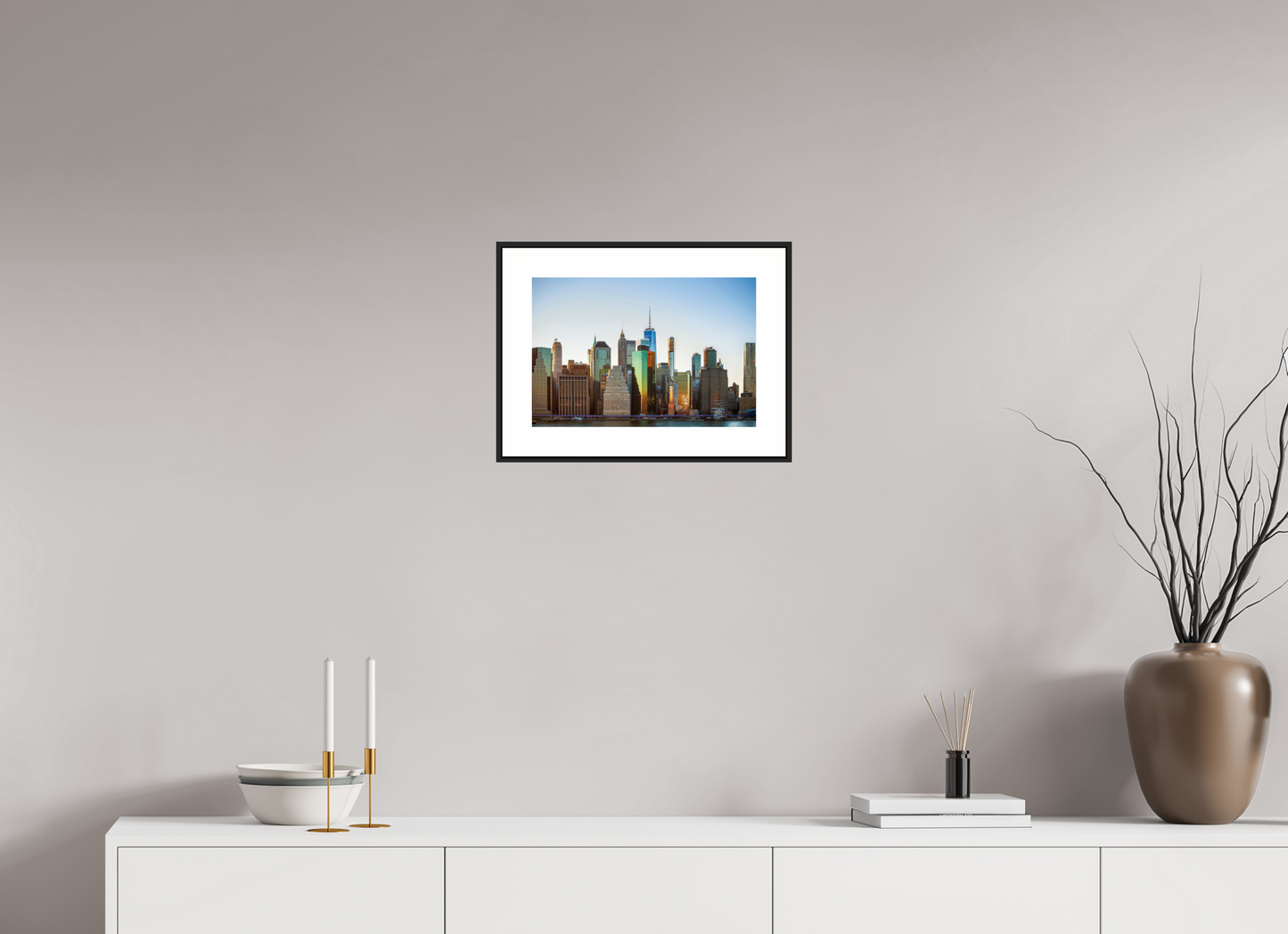 15 x 10″, Black Matte Frame Lower Manhattan