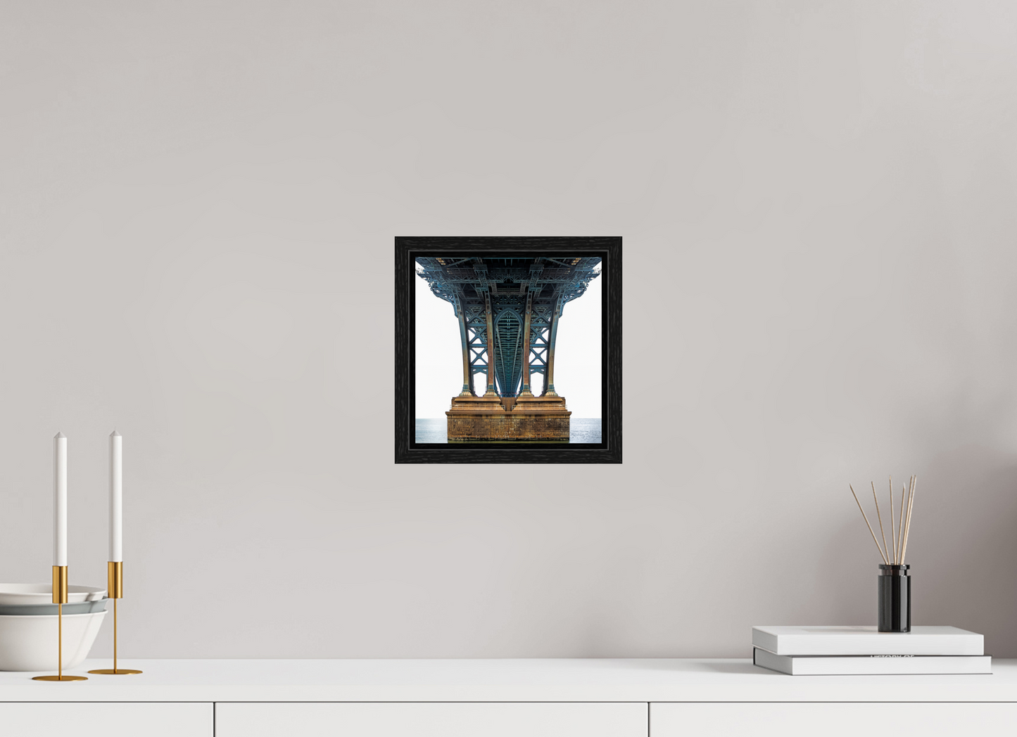 8 x 8″, Floater Frame Manhattan Bridge