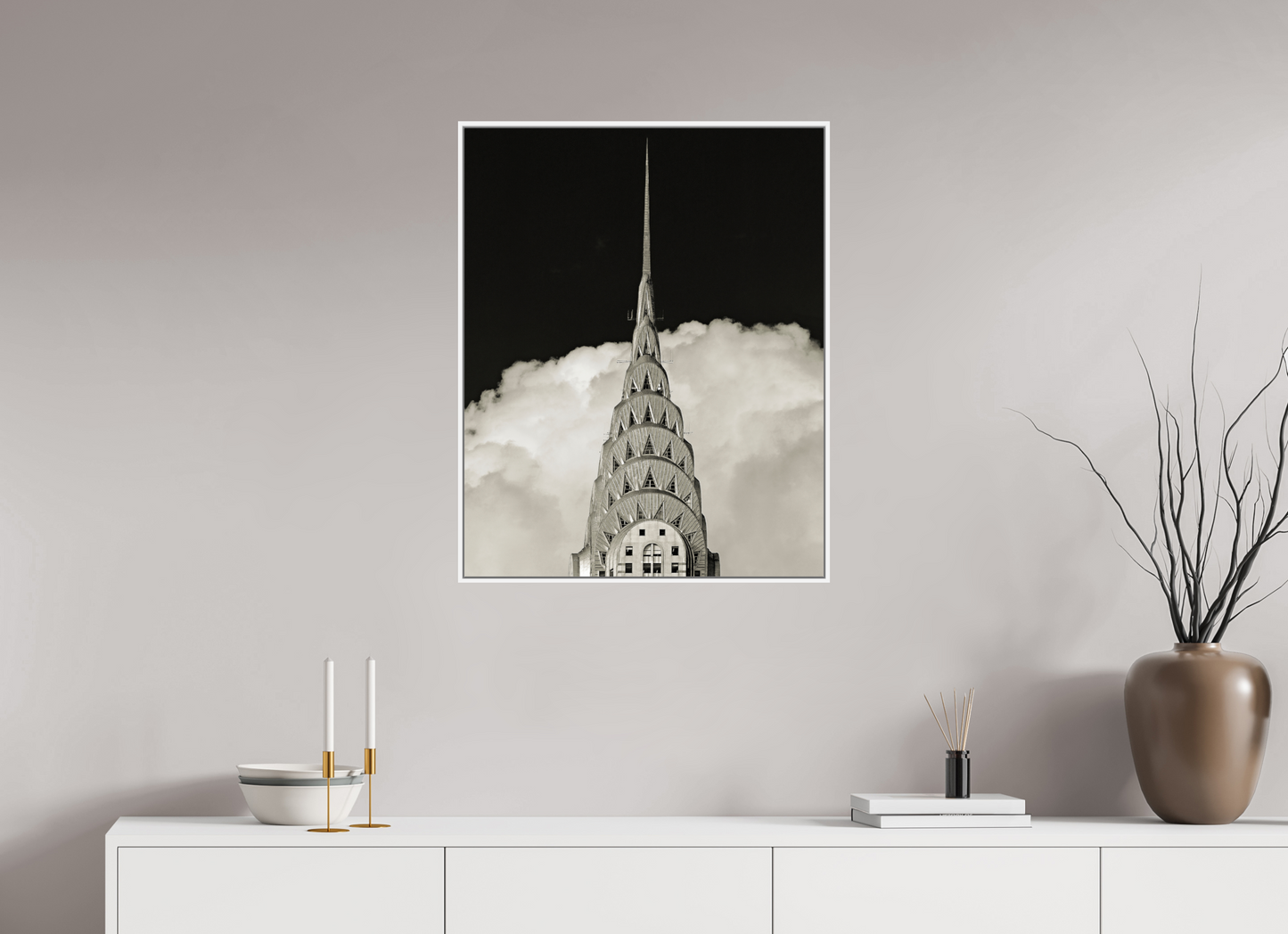 Chrysler Building Against Clouds