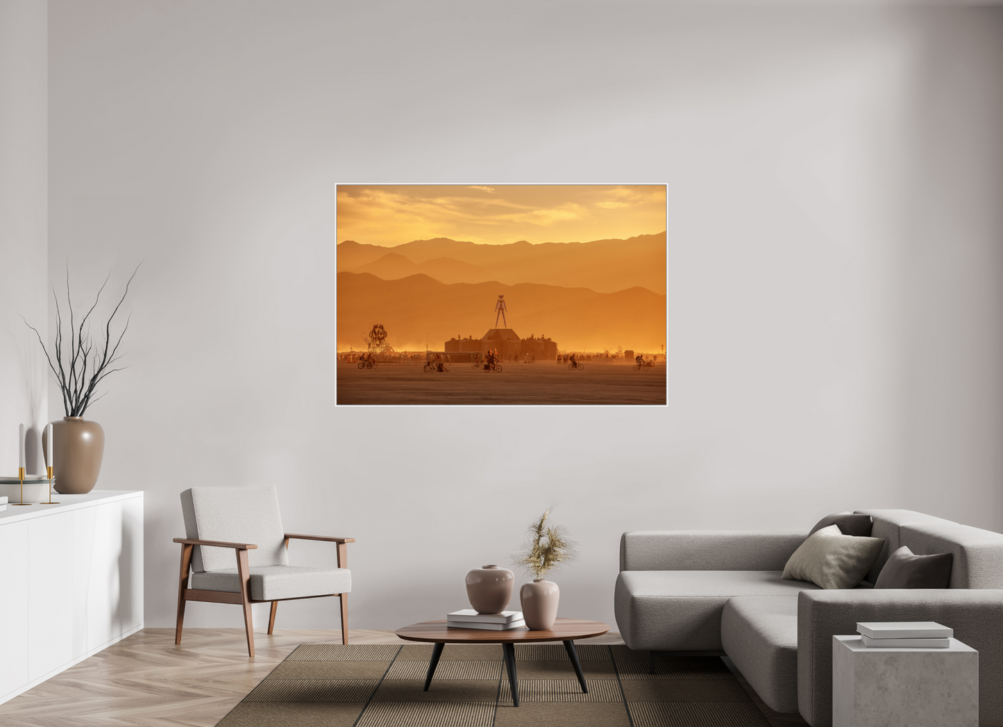 Burning Man - Burning Man and Mountains