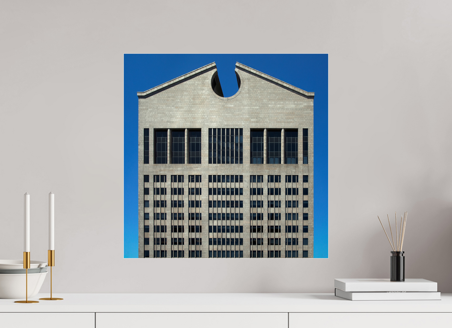 20 x 20″, Frameless Acrylic Glass The Chippendale Building