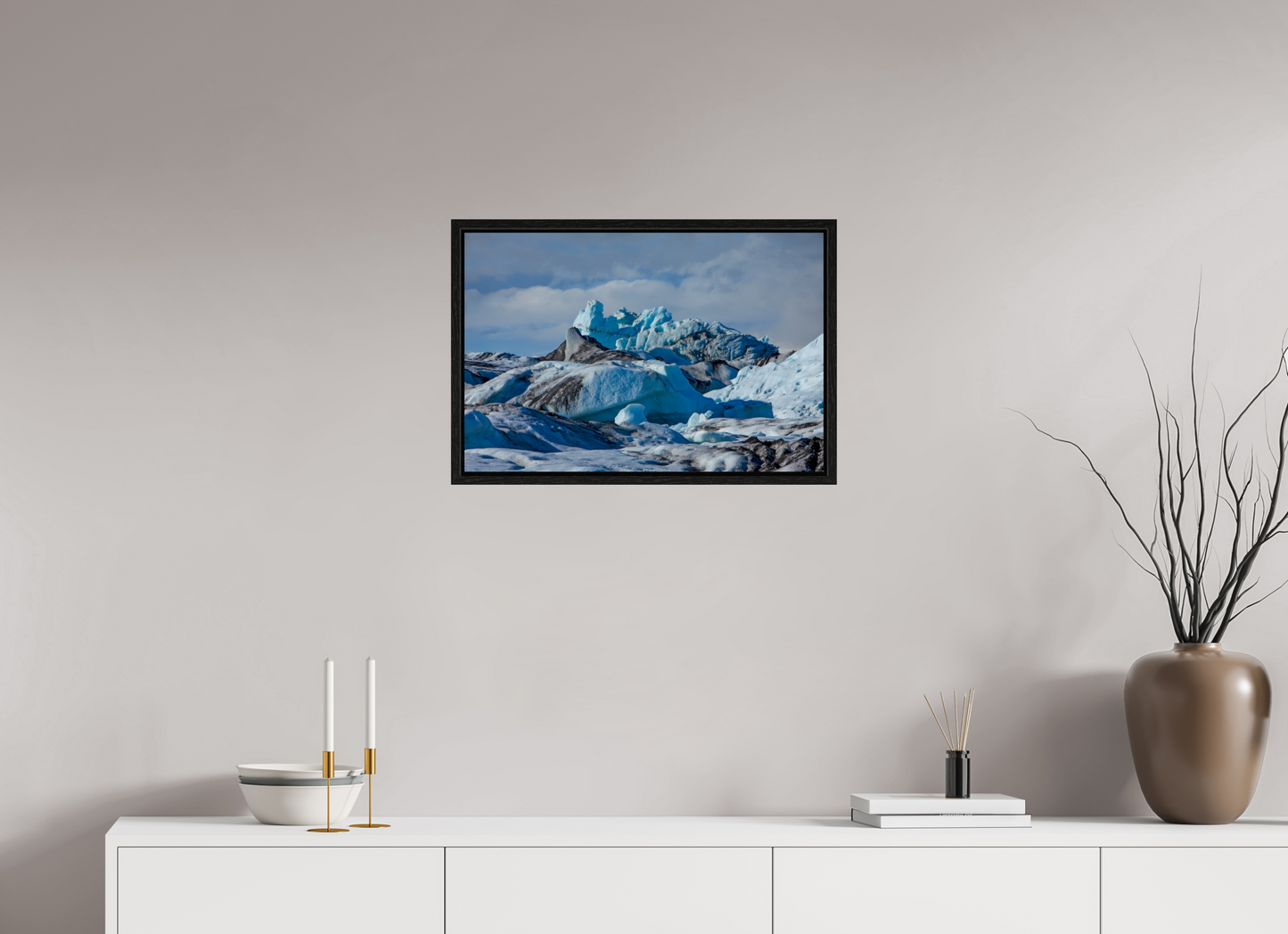 24 x 16″, Floater Frame Iceland Icebergs