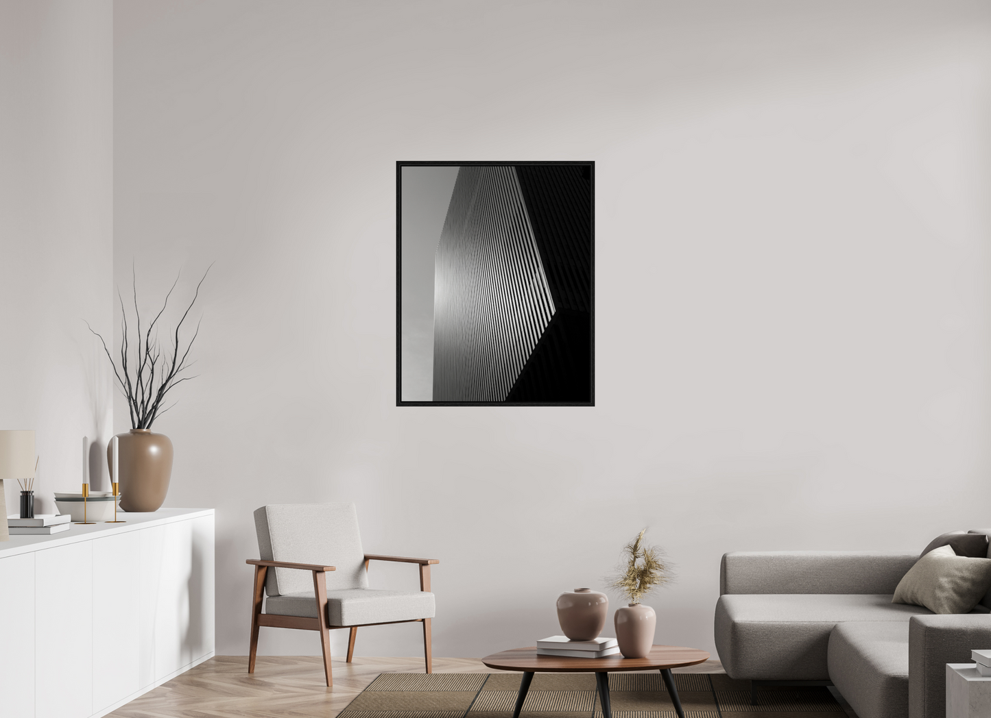 31 x 38.7″, Floater Frame Architectural Facade