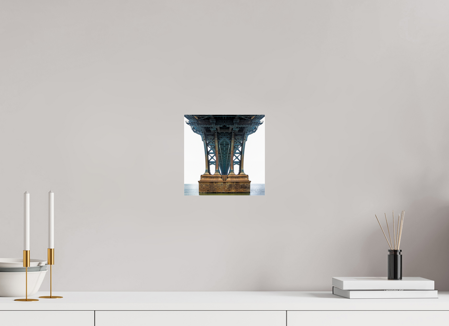 8 x 8″, Frameless Acrylic Glass Manhattan Bridge