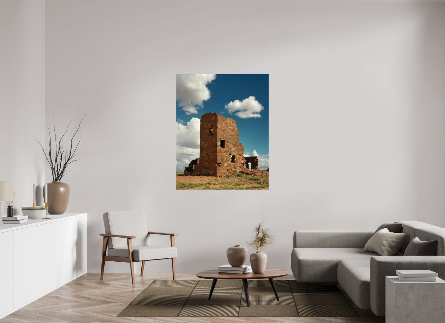 43 x 53.7″, Frameless Acrylic Glass Adobe Ruin