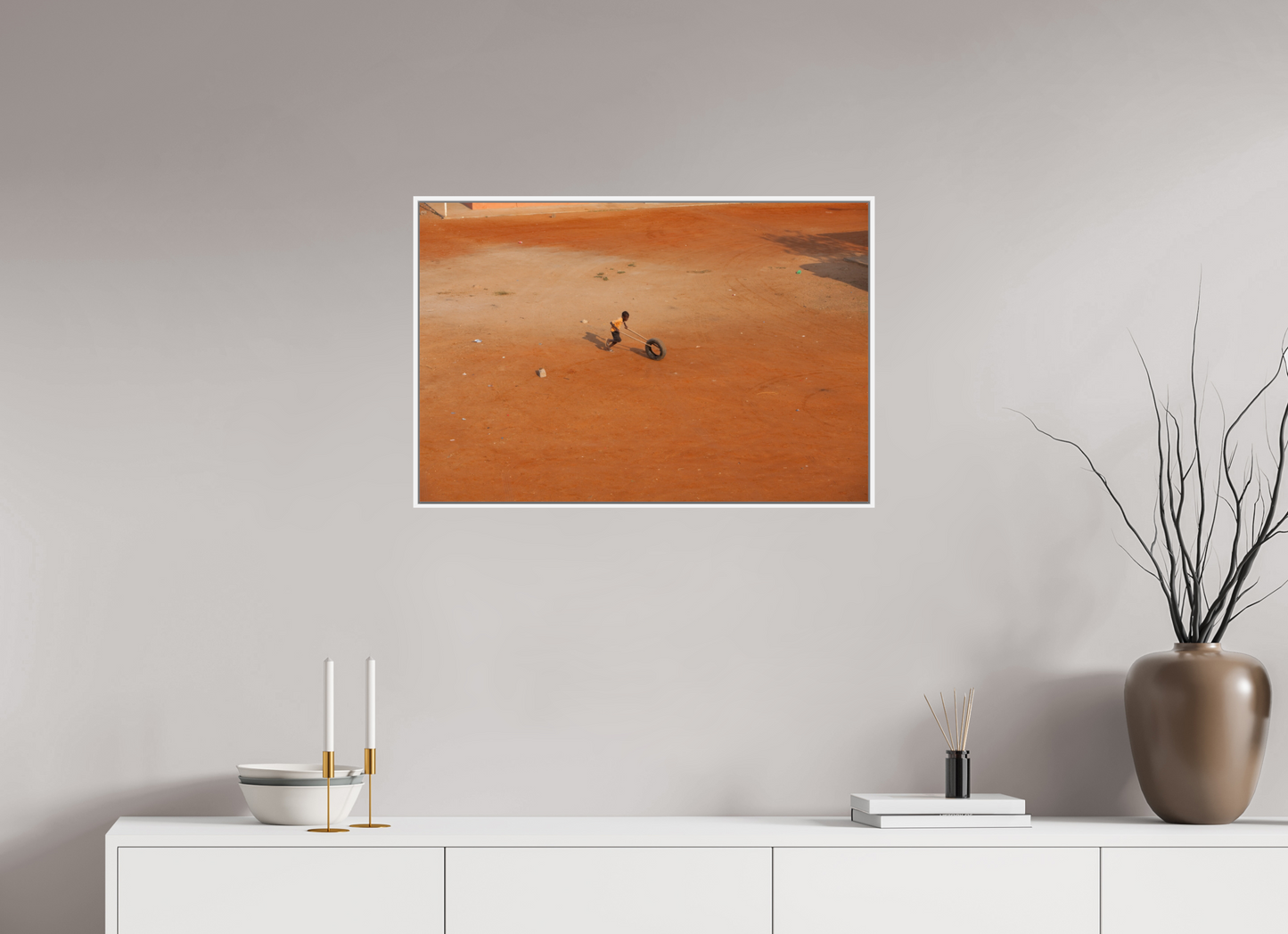 Boy With Tire, Anglola