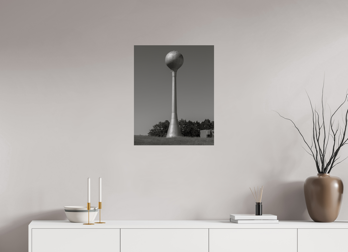 20 x 25″, Frameless Acrylic Glass Kansas Water Tower