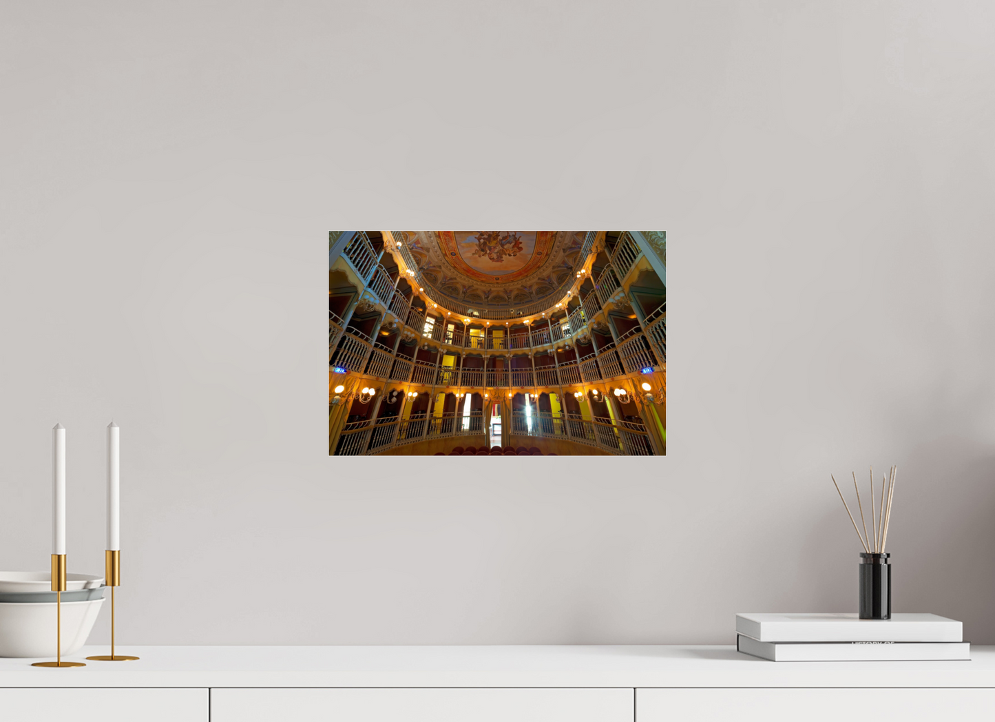 15 x 10″, Frameless Acrylic Glass Palazzo Dei Consoli Theatre France