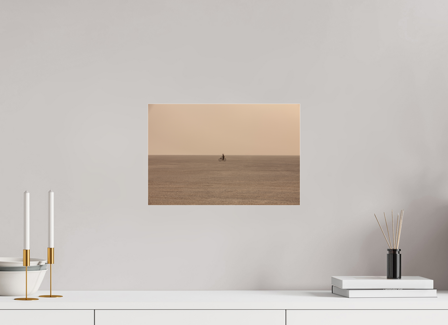 15 x 10″, Frameless Acrylic Glass Burning Man - Woman on Bike