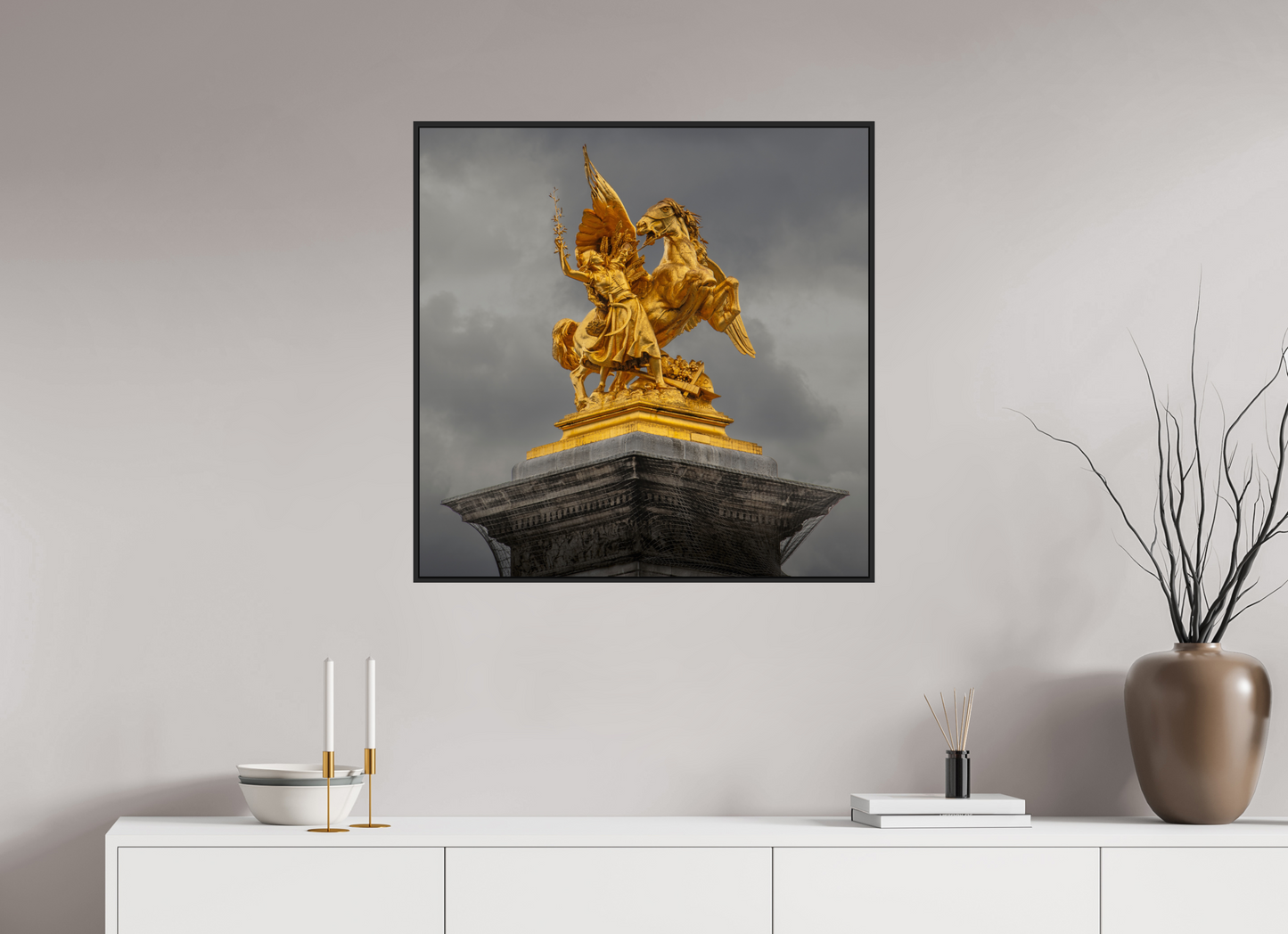 Pegasus and Fame Sculpture