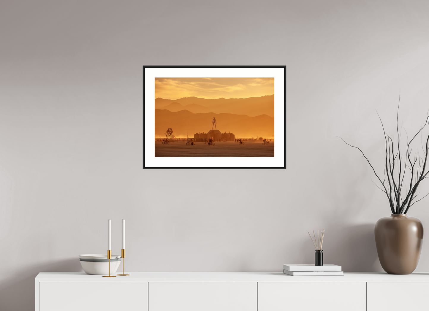 Burning Man - Burning Man and Mountains