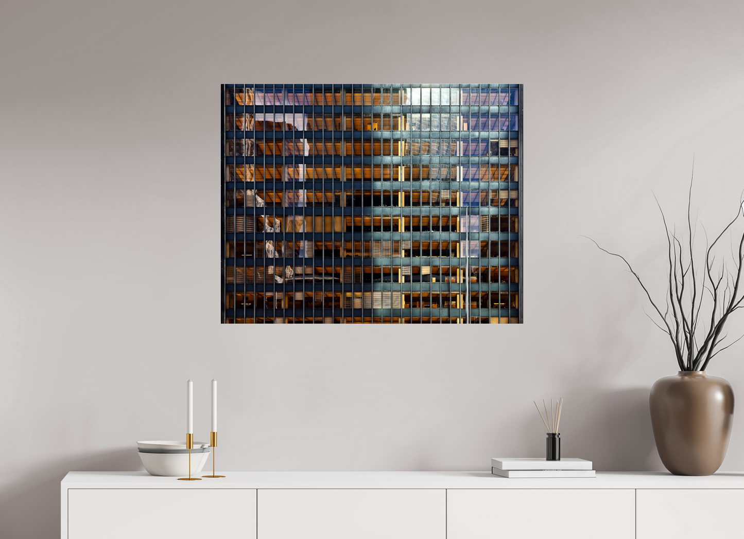 35.3 x 28″, Frameless Acrylic Glass Seagram Building