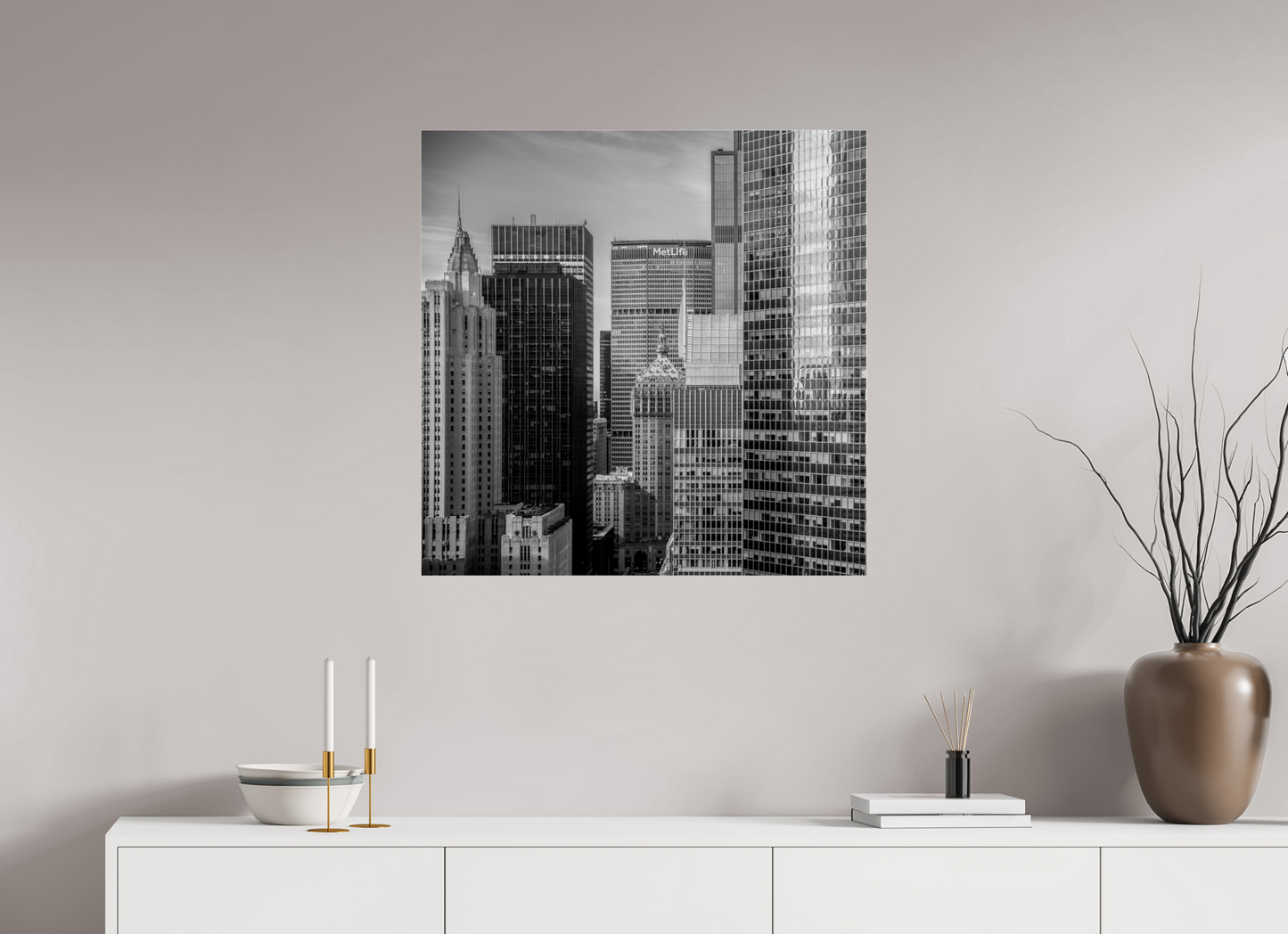 30 x 30″, Frameless Acrylic Glass Mid Town New York City