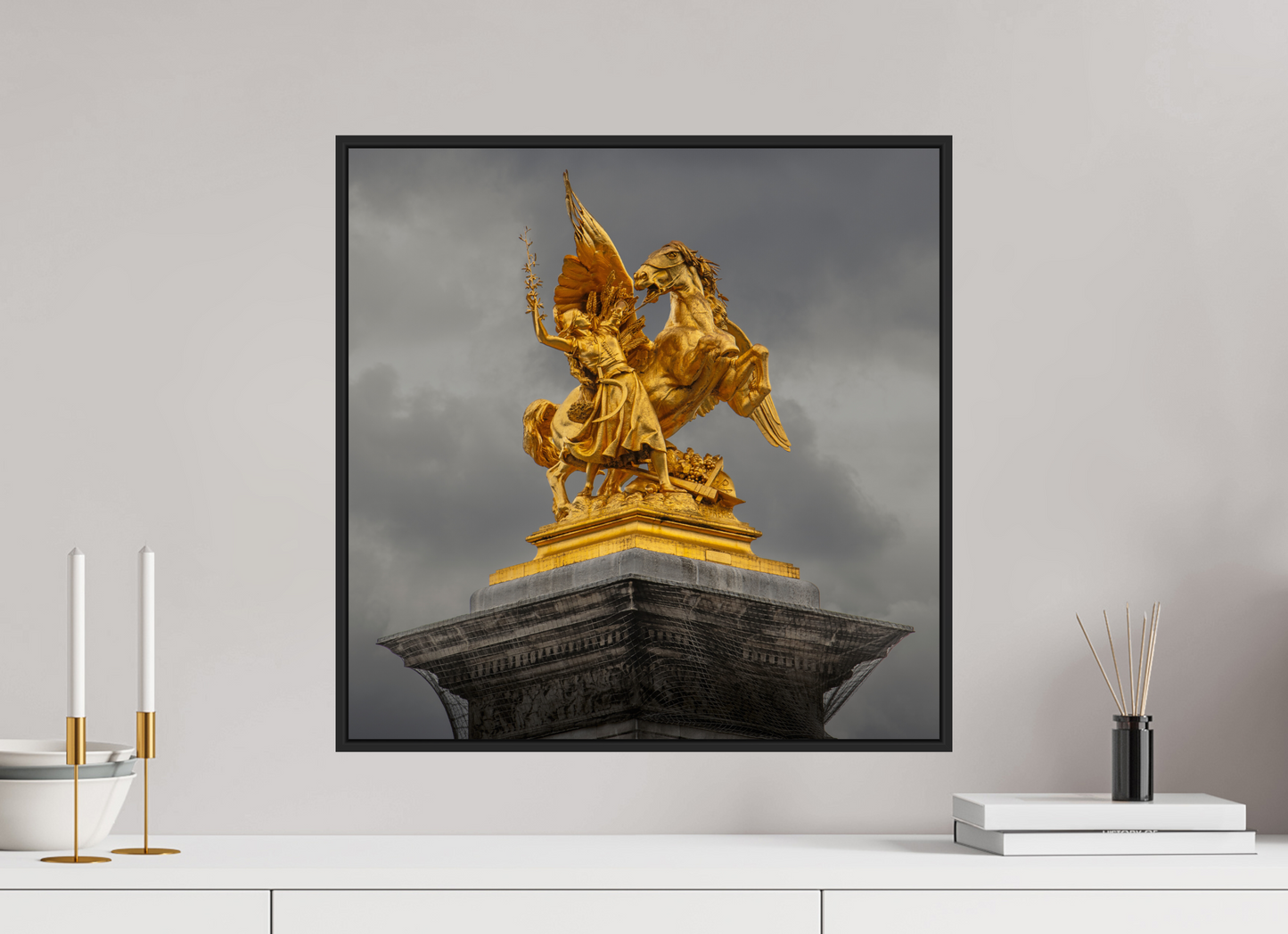 Pegasus and Fame Sculpture