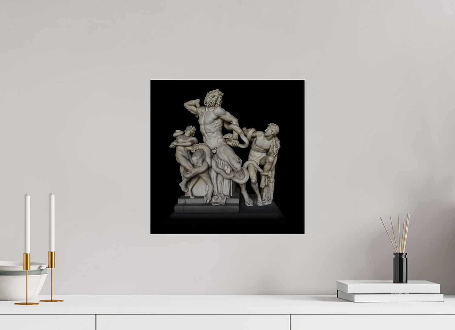 15 x 15″, Frameless Acrylic Glass Laocoön and his Sons Roman Sculpture